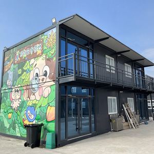 <span class=keywords><strong>BOX</strong></span> SPACE Maison Conteneur Industrielle Préfabriquée Modulaire 20 pieds Conteneur Plat 40 pieds Luxe Acier Léger - Product Image 1