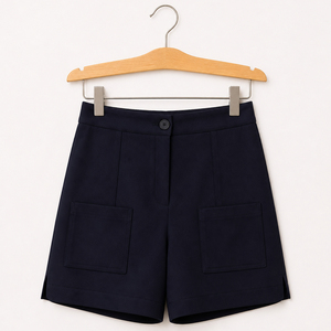 Shorts décontractés taille haute pour femme avec poches élégantes – Confort et style pour l'été - Product Image 1