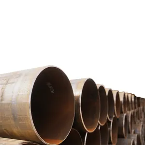 Large Diameter LSAW welded carbon steel pipe API 5L x42 x52 x56 x60 carbon steel pipe for Water Well Casing Pipe