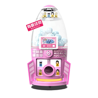 Distributeur de capsules Gacha sélectionné, à monnayeur, en plastique, multicolore, en anglais, pour centre commercial