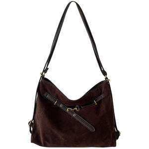 Suede <b>Backpack</b> <b>Large</b> Capacity Casual Shoulder Bag Crossbody Tote Double Shoulder Bag Everyday Outfits Lightweight Fall 2025 - Product Image 4