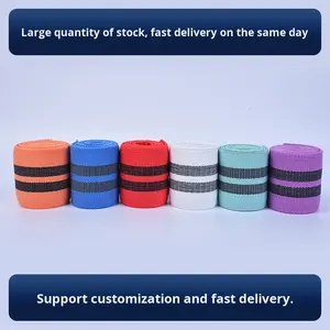 Kalça Kaldırıcı Çizgili Polyester Direnç Bandı Squat Antrenmanı Şeftali Popo Dairesel Elastik 3cm-8cm Kalça Yoga Bandı - Product Image 3