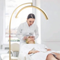 Lampe de sol LED demi-lune - Température de couleur réglable 2700K-5600K - CRI élevé >95 pour les tatouages de cils, le bureau, la maison
