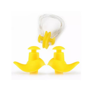Juego de tapones para los oídos con clip para la nariz de silicona, equipo de natación resistente al agua de color rosa para niños y adultos, protección para deportes acuáticos, Material de calidad alimentaria - Product Image 3