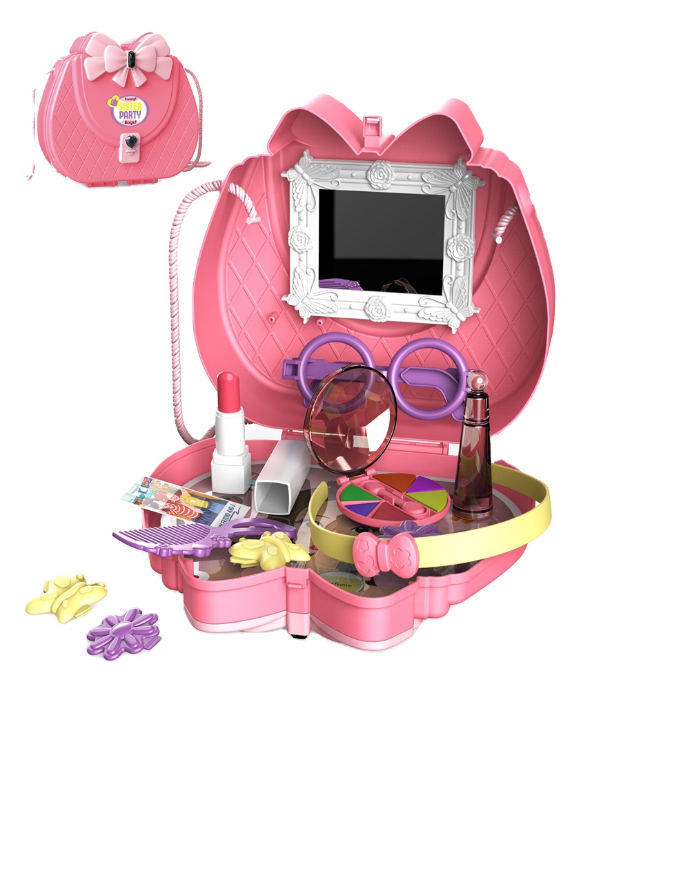 Hot sell Lovely Bags Shoulder Bag Party Little Girl Kids Makeup Set toy