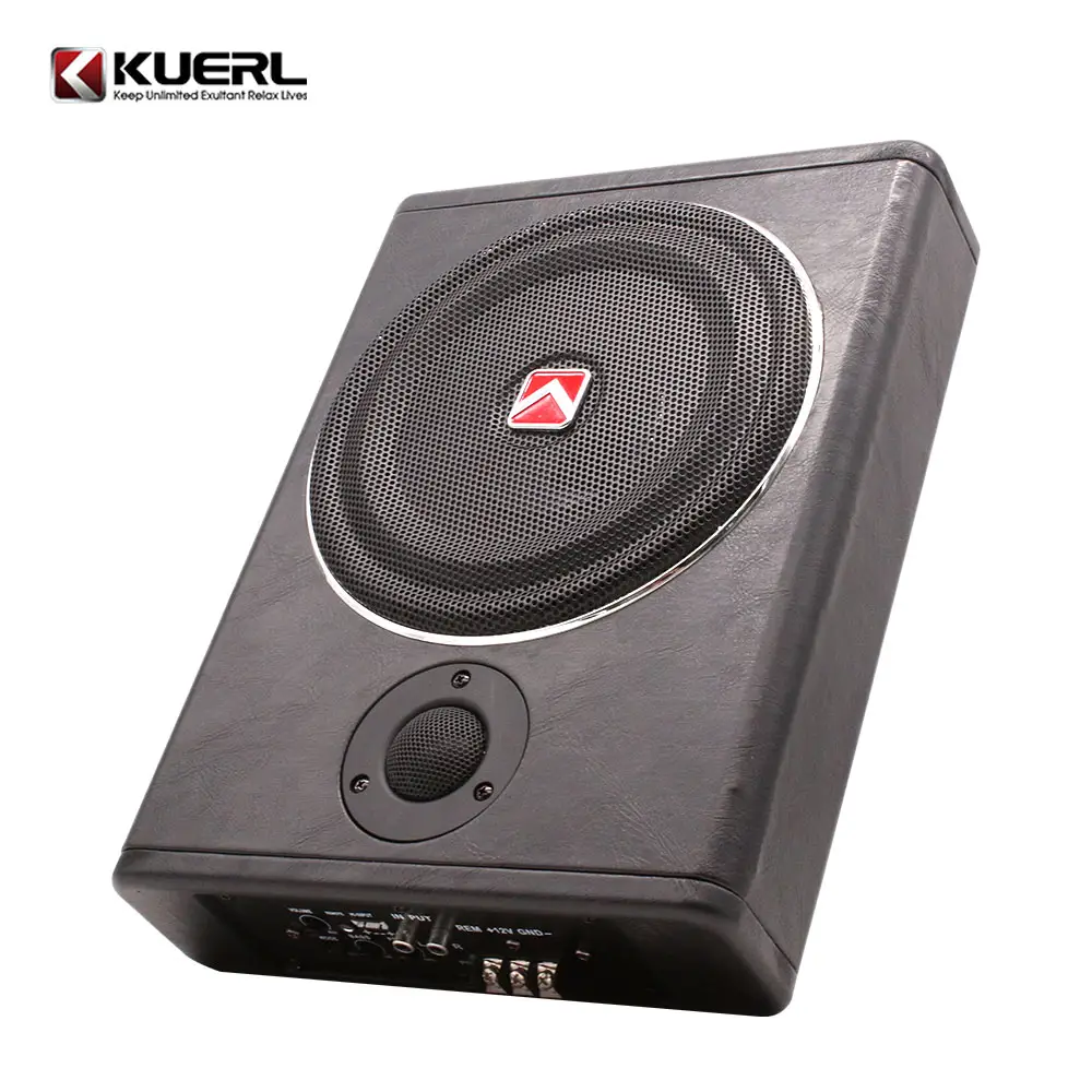 Subwoofer Mobil Portabel Daya Tinggi, Subwoofer Aktif 12V Mini Ramping Subwoofer 8 Inci