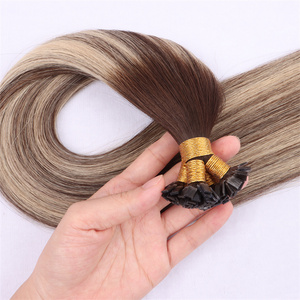 厂家直销双拉角质层对齐俄罗斯处女雷米头发角蛋白预粘合平头人发延伸 - Product Image 4