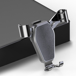 Soporte para teléfono para salpicadero de coche, soporte ajustable para rejilla de ventilación, liberación con un toque, aleación de aluminio, color negro - Product Image 5