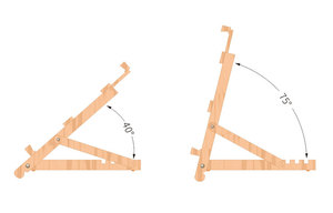 Small Tabletop Wooden H-Frame Studio <strong>Easel</strong> Adjustable Beechwood <strong>Art</strong> Stand Small Table <strong>Easel</strong> HJ-4D - Product Image 3