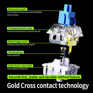 87-Key ABS trong suốt Keycap có dây nhà máy tính xách tay Máy tính để bàn máy tính văn phòng đèn nền kết nối bên ngoài teclado mecanico mới - Product Image 3