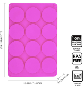 Moldes de silicona cilíndricos redondos <span class=keywords><strong>para</strong></span> jabón, magdalenas, galletas, pudín, <span class=keywords><strong>Oreo</strong></span>, <span class=keywords><strong>molde</strong></span> de silicona cubierto de <span class=keywords><strong>Chocolate</strong></span> - Product Image 2