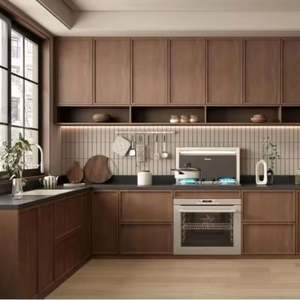 Gabinetes de Cocina Sencillos y Modernos, Gabinetes de Almacenamiento de Alimentos Hechos a Medida, Gabinetes para Vino, Combinación de Muebles - Product Image 1