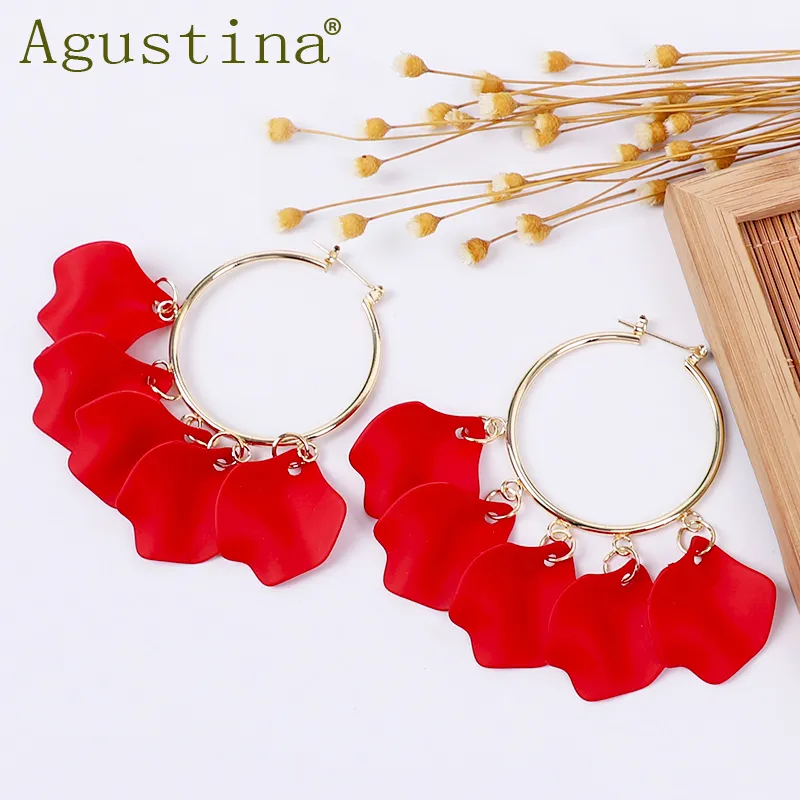 Agustina 2021 new model boho flower jewelry simple fashion gold hoops earring