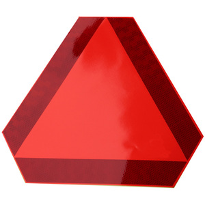 Panneau triangulaire de signalisation pour véhicules à mouvement lent (SMV) en aluminium réfléchissant rouge/orange 14x16 pouces, plaque de marquage arrière pour tracteurs agricoles - Product Image 4