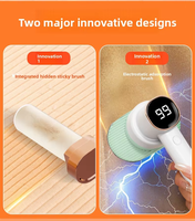 Nouveau Rasoir Anti-Bouloches Électrique 3-en-1 à 6 Lames Rechargeable USB avec Écran LED et Brosse à Peluches pour Chandails