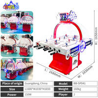 Table de hockey sur bulles commerciale avec tableau de scores électronique LED, jeu de hockey sous dôme pour 2 joueurs, idéal pour les centres de divertissement familial