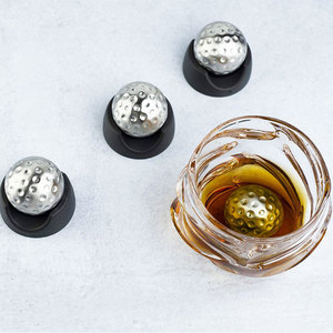 <span class=keywords><strong>Bourbon</strong></span> Vodka Whisky Balle de golf en forme de pierres de whisky écologiques en acier inoxydable 304 pour accessoires de bar et fêtes - Product Image 2