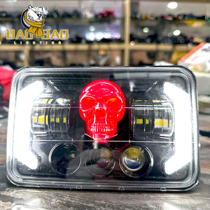 宝宝<span class=keywords><strong>5</strong></span>英寸Sukll RGB矩形塑料铝白色摩托车更换本田<span class=keywords><strong>CG</strong></span> CG125 CD70 CN CT发光二极管前照灯 - Product Image 1