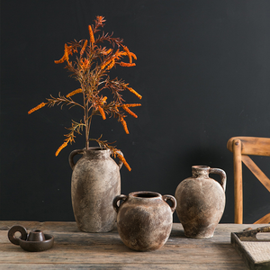 <span class=keywords><strong>Vaso</strong></span> Decorativo di Alta Gamma per Composizioni Floreali, Artigianale con Doppio Manico, Vasi in <span class=keywords><strong>Cemento</strong></span> per Arredamento Casa - Product Image 5