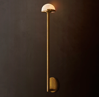 Appliques murales design modernes, luminaires LED modernes pour la décoration murale du salon et de la salle à manger, appliques murales en verre laiton antique