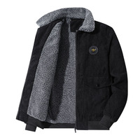 Manteaux pour hommes chauds en velours épais, vestes en velours côtelé avec col en fourrure, veste d'hiver décontractée pour hommes, vêtements thermiques en coton