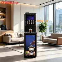 Distributeur automatique de café chaud en libre-service 408D-LS, café fraîchement moulu pour bureau, hôtel, café, écran 15,6 pouces