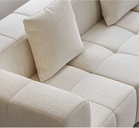 Ensemble de canapé modulaire compressé rembourré en éponge nordique en tissu Teddy canapé de Compression sous vide Save-Shipping pour salon