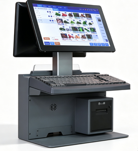Heavy Duty 15.6" Dual Screen POS Workstation 80mm Auto Cutter <b>Printer</b> for Chain Supermarket Hypermarket Shopping Complex - Product Image 1