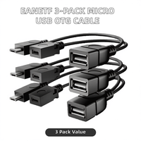 KABEL OTG CABLETOLINK untuk Fire Stick, Fire TV, Ponsel/Tablet Android - Micro USB Host, Bahan ABS, Buatan Cina