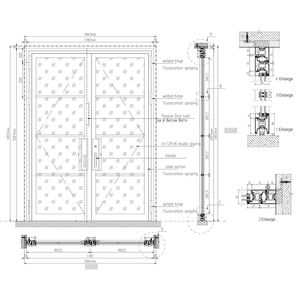 Puerta Francesa de Acero con Doble Acristalamiento para Entrada Principal Exterior, Perfil de Aislamiento Térmico de 61*81 Pulgadas, Precio de Fábrica WLS - Product Image 5