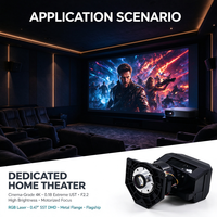 Objectif de projection HD à mise au point fixe, lentille en verre optique compacte pour mini projecteur portable de poche