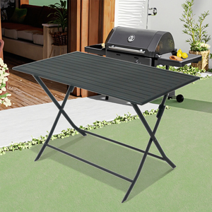 <span class=keywords><strong>Table</strong></span> <span class=keywords><strong>basse</strong></span> hexagonale pratique pour l'extérieur en aluminium à installation zéro <span class=keywords><strong>Table</strong></span> de terrasse <span class=keywords><strong>pliante</strong></span> résistante structurée et légère - Product Image 4