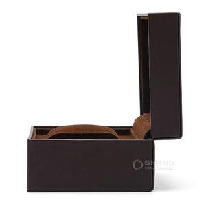 Expédition rapide de luxe logo personnalisé en bois brillant rouge laque simple fente montre boîte d'emballage - Product Image 3