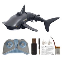 AiJH Jouet requin télécommandé 2,4 G, piscine, salle de bain, bateau télécommandé, 1/18, jouets requin télécommandés rechargeables, excellent cadeau