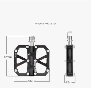 Pédale en <span class=keywords><strong>carbone</strong></span> GUB GC-088 avec axe en titane antidérapant ultraléger CNC <span class=keywords><strong>VTT</strong></span> vélo scellé 3 roulements pédales accessoires BMX - Product Image 4