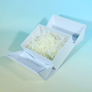 Luxury <strong>Magnetic</strong> Closure Gift Box Custom Soft Touch Linen Velvet Acrylic Box With Ribbon Foam Insert for Jewelry Cosmetic <strong>Eyelash</strong> - Product Image 1