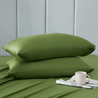Taie d'oreiller Zenmoon minimaliste en bambou et bois, anti-acariens, motif uni, paire, confortable pour l'été, protection de coussin pour la maison