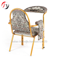 Chaise de prière musulmane empilable de luxe de style nouveau, en métal, avec accoudoirs
