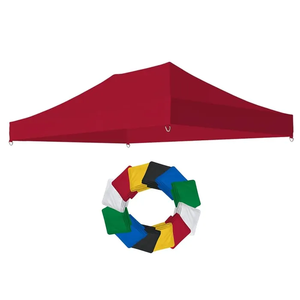 Toit <span class=keywords><strong>de</strong></span> remplacement pour gazebo extérieur 10x10, personnalisé, durable, blanc, imperméable, <span class=keywords><strong>en</strong></span> toile pleine couleur avec ventilation et revêtement poudré - Product Image 2