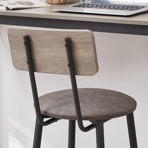 Modern <strong>Design</strong> Wood Bar <strong>Dining</strong> <strong>Table</strong> Set Kitchen Counter Height with Backrest <strong>Space</strong>-Saving for <strong>Small</strong> <strong>Dining</strong> Rooms - Product Image 4