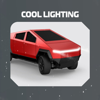 Voiture télécommandée 27 MHz argent/rouge pour enfants, camion de course excitant, voiture RC de drift haute vitesse avec lumières, jouet pour garçons, cadeau