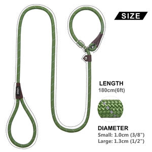 Slip Rope 1.8m One-Size-Fits-All Kein Halsband oder Geschirr erforderlich Langlebige Kletterer Hundes eil Leine mit reflektieren den Nähten - Product Image 5