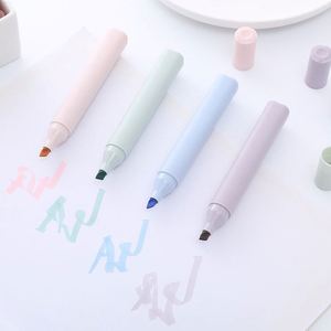 Hot Selling Creative Soft Eye Protection <b>Macaron</b> Colorful Graffiti Marker Cute Highlighter Pen - Product Image 3