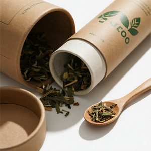 Tube cylindrique en papier kraft alimentaire, emballage cosmétique pour soins de la peau, boîte en carton ronde personnalisée avec logo pour produits de beauté - Product Image 6