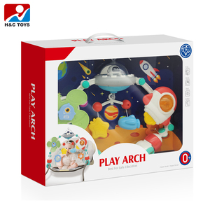 Cochecito de recién nacido, <span class=keywords><strong>arco</strong></span> de juego sensorial con actividad, música, luz nocturna, juguete colgante, cuna de plástico suave, móvil para bebé - Product Image 6