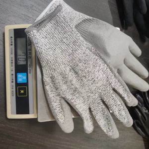 عالية الأداء مكافحة قطع مستوى 5 HPPE مع رمادي بو المغلفة قفازات السلامة حماية اليد - Product Image 6