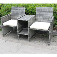 Fauteuil de Patio en osier et rotin, ensemble d'amour d'extérieur, style chinois