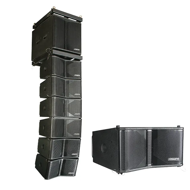 Speaker Line array 10 inci sistem audio profesional, performa panggung pernikahan luar ruangan besar