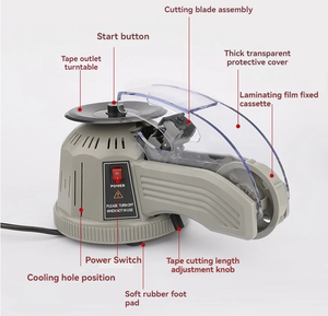 ZCUT-2 döner disk tipi bant makinesi 3-25mm otomatik kesici bant dağıtıcı ambalaj aracı için çift taraflı bant kesme makinesi - Product Image 3