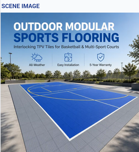 Material Inteligente para Canchas Deportivas Portátiles Enclavables <span class=keywords><strong>TPV</strong></span>, Baldosas de Plástico, Suelo Temporal para Baloncesto al Aire Libre - Product Image 6